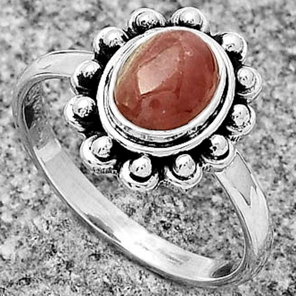 Natural Rhodochrosite Argentina Ring size-8.5 R-1124 SDR180599