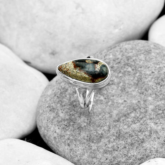Natural Viper Skin Jasper Ring size-7 R-1008 SDR181046