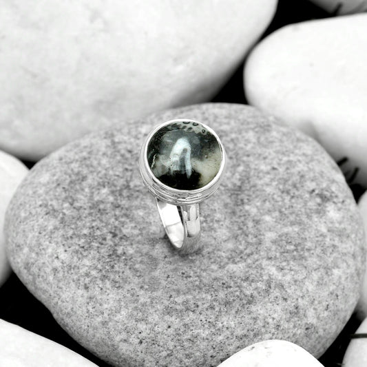 Natural Mexican Cabbing Fossil Ring size-7.5 R-1007 SDR181052