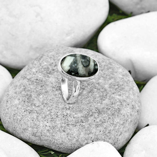 Natural Mexican Cabbing Fossil Ring size-7.5 R-1007 SDR181142