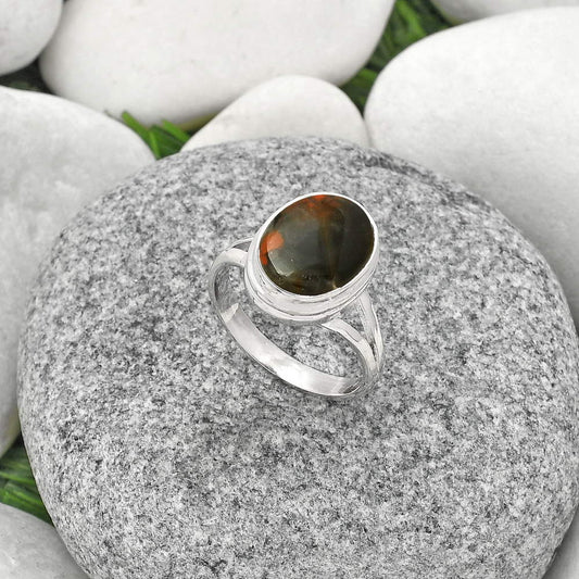 Natural Red Brecciated Jasper Ring size-8 R-1008 SDR181188