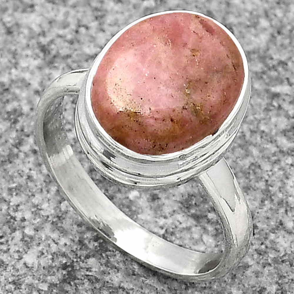 Natural Pink Tulip Quartz Ring size-8 R-1007 SDR181189