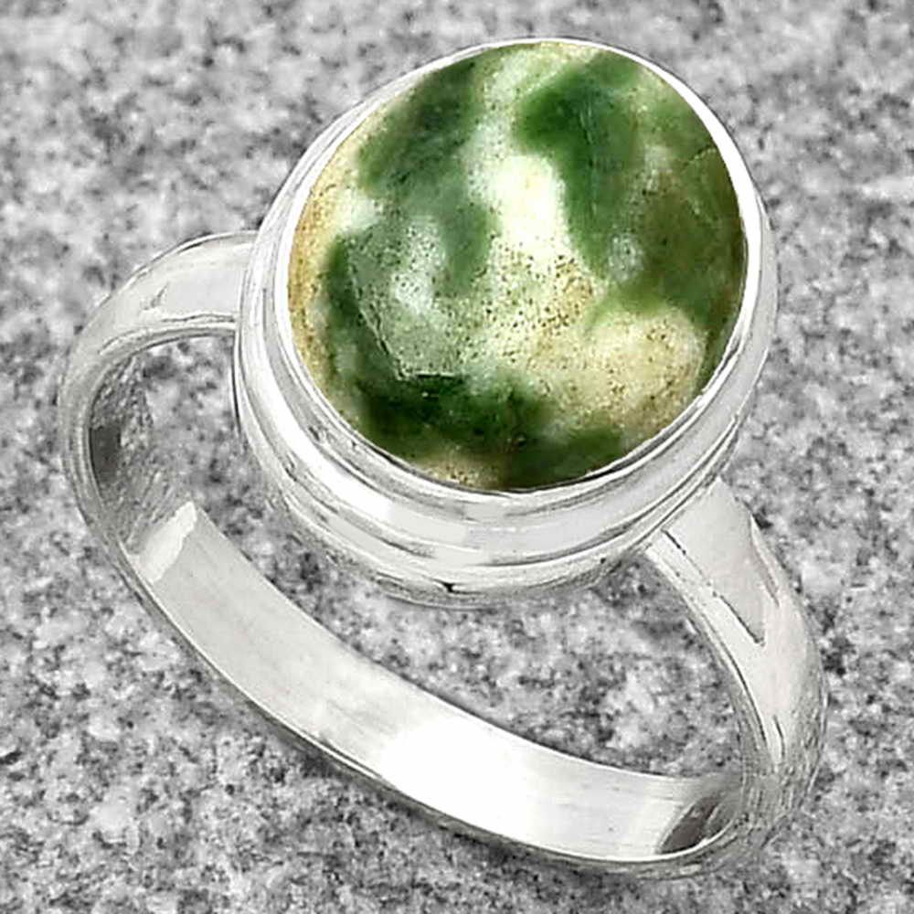 Natural Dioptase Ring size-8 R-1007 SDR181205