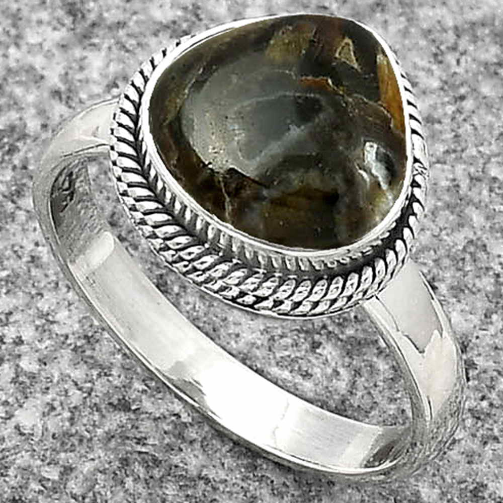 Natural Tube Agate - Turkish Ring size-7.5 R-1009 SDR181258