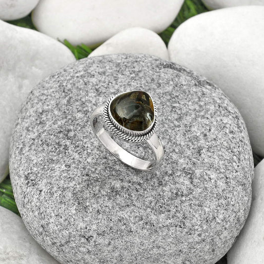 Natural Tube Agate - Turkish Ring size-7.5 R-1009 SDR181258