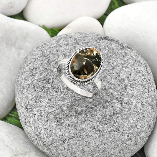 Natural Turtella Jasper - USA Ring size-8.5 R-1009 SDR181276