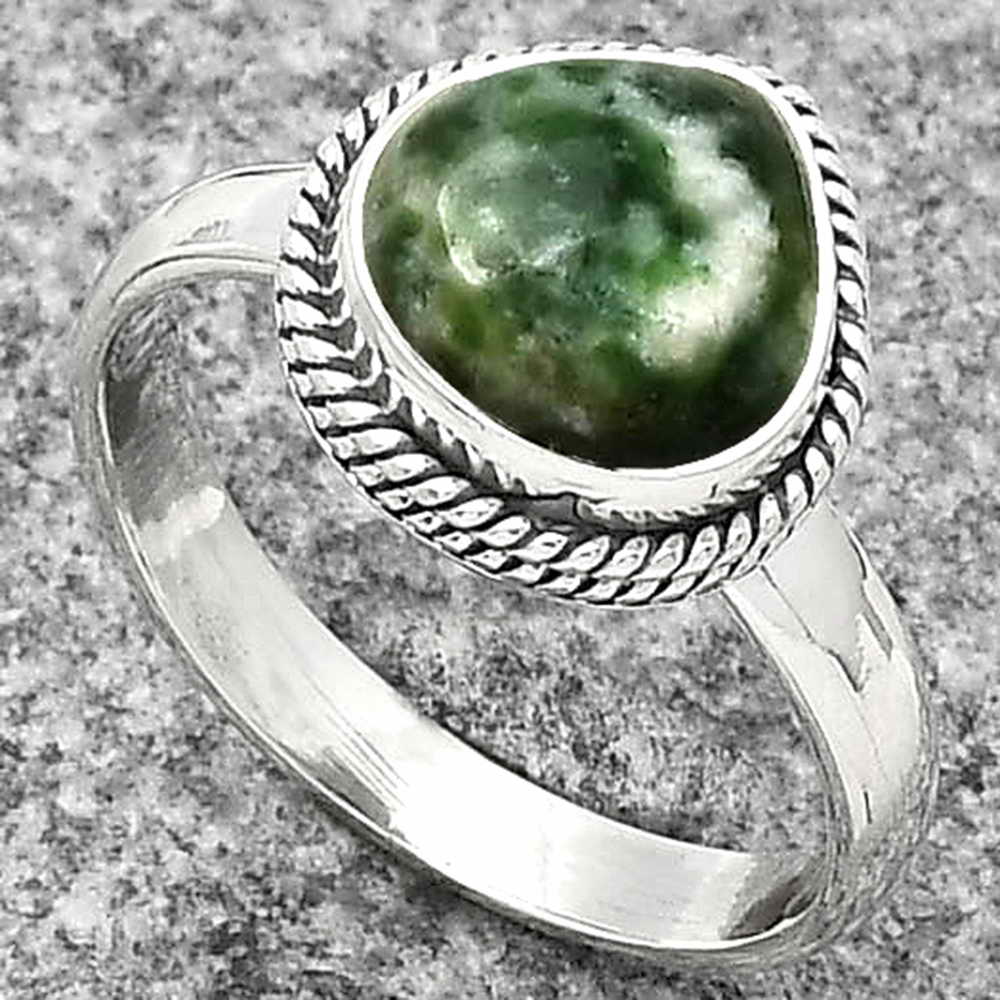 Natural Dioptase Ring size-7 R-1009 SDR181311