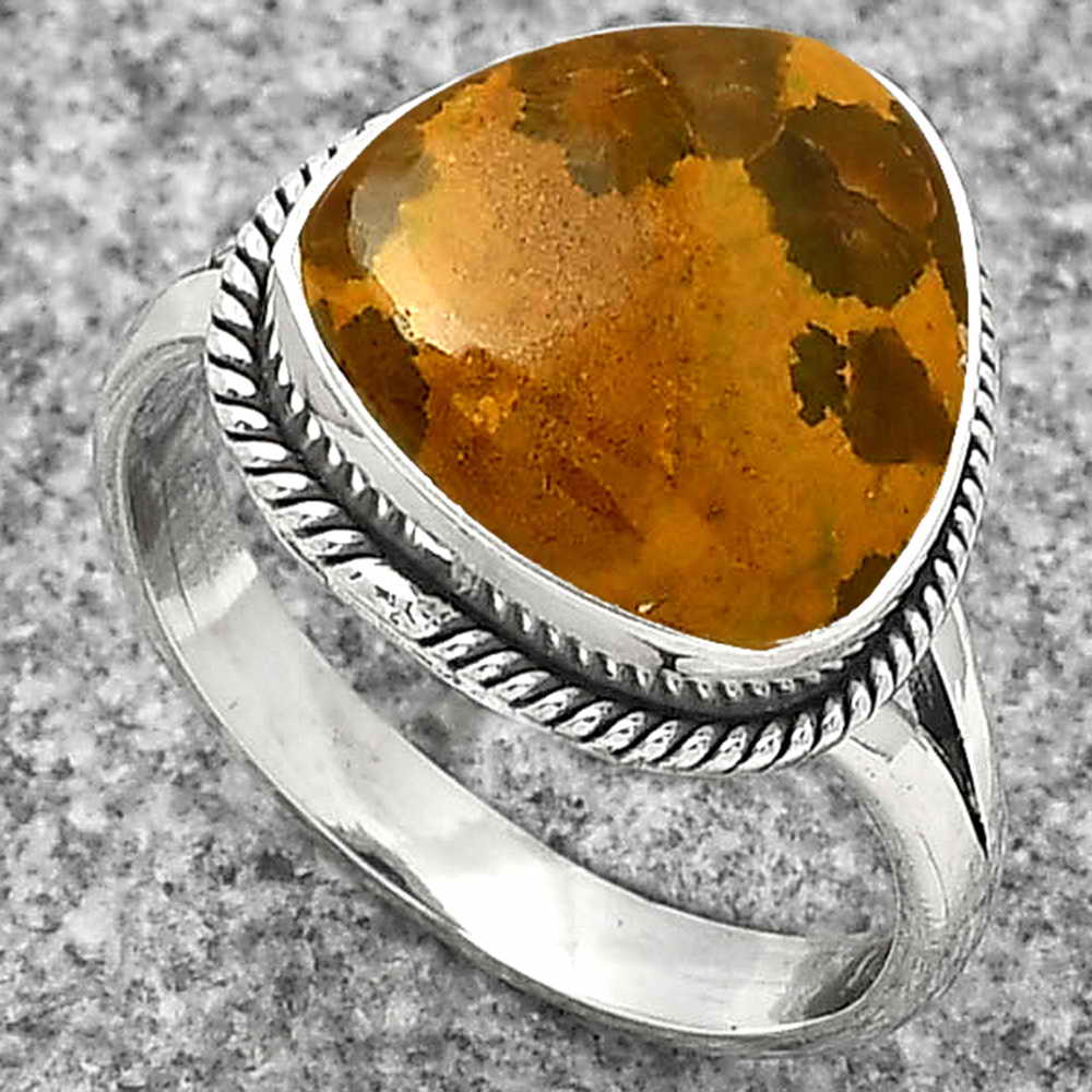 Natural Bamboo Jasper Ring size-8 R-1010 SDR181415