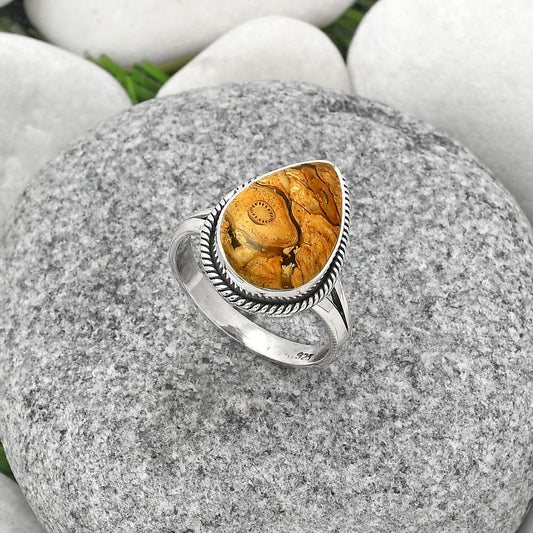 Natural Rock Calcy Ring size-8 R-1010 SDR181451