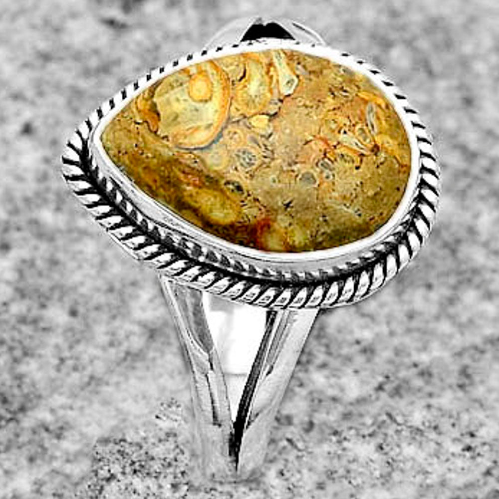 Natural Rock Calcy Ring size-8 R-1010 SDR181655