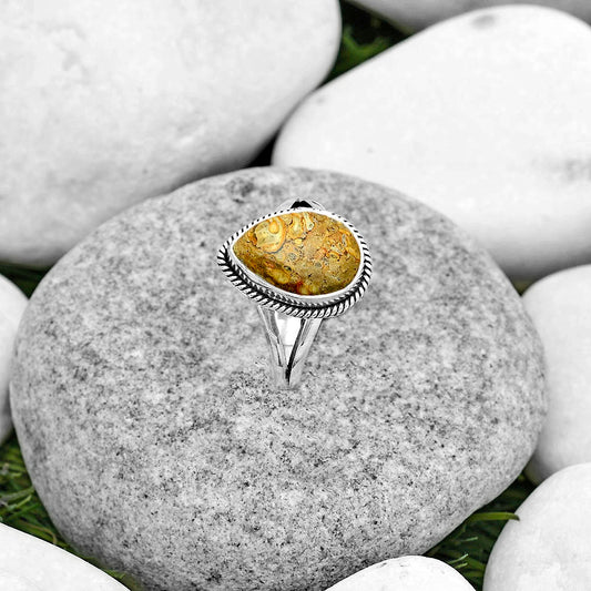 Natural Rock Calcy Ring size-8 R-1010 SDR181655
