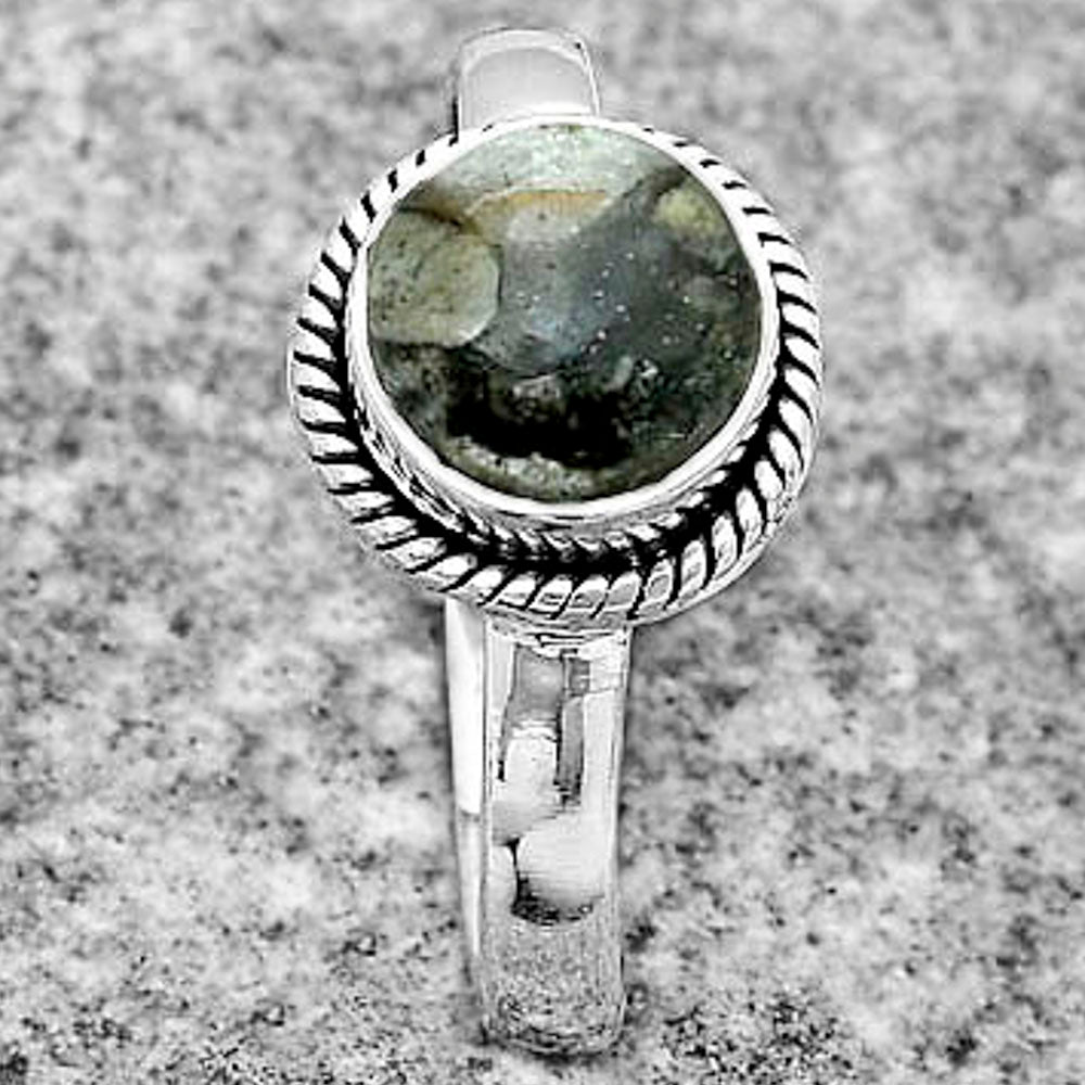 Natural Mexican Cabbing Fossil Ring size-7 R-1009 SDR181728