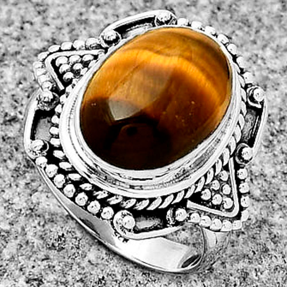 Natural Tiger Eye - Africa Ring size-7 R-1557 SDR182162