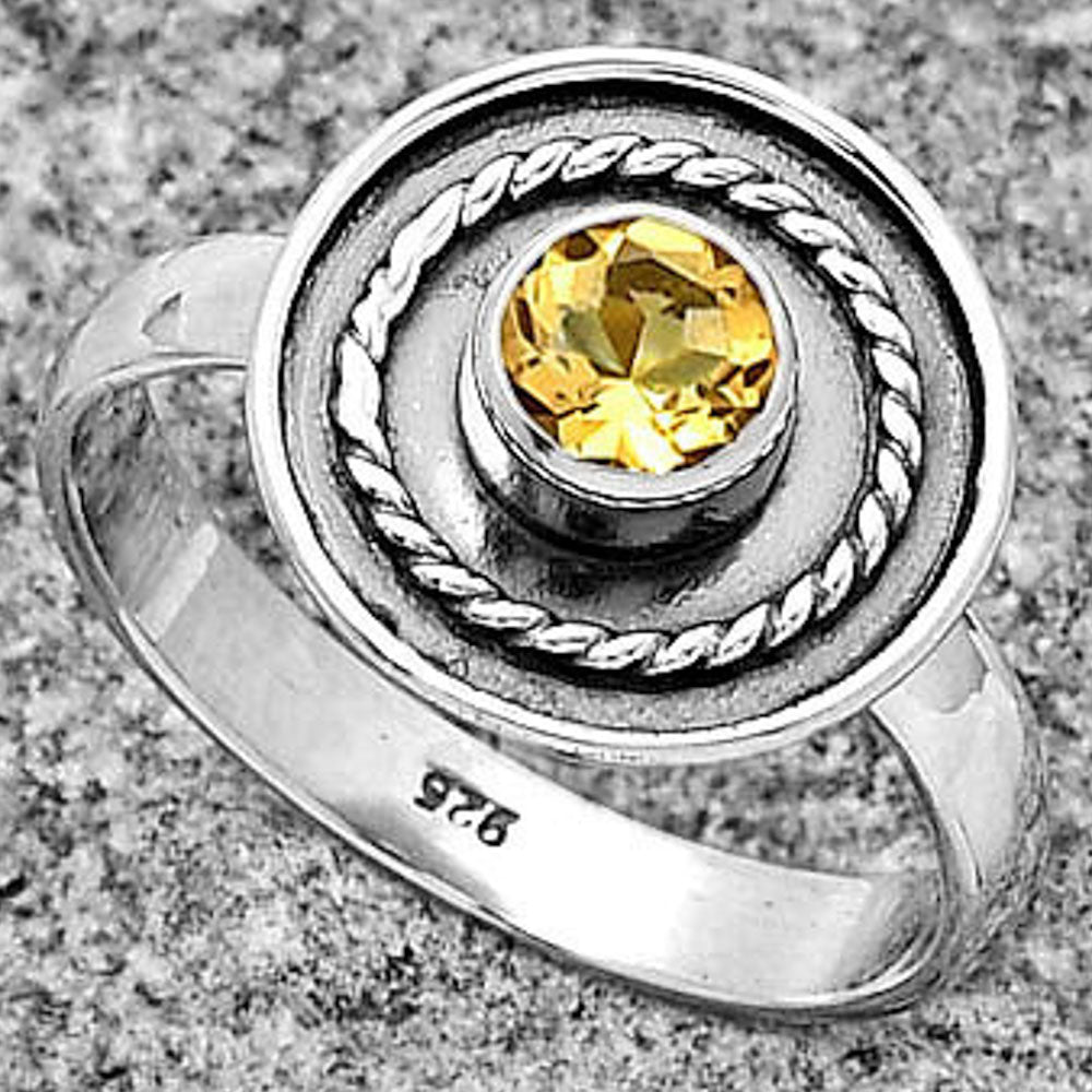 Natural Citrine Ring size-7 R-1439 SDR182599