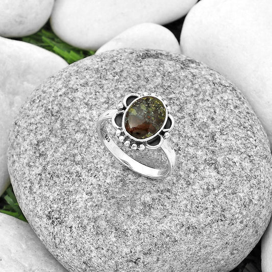 Dragon Blood Stone - South Africa Ring size-7.5 R-1103 SDR183015