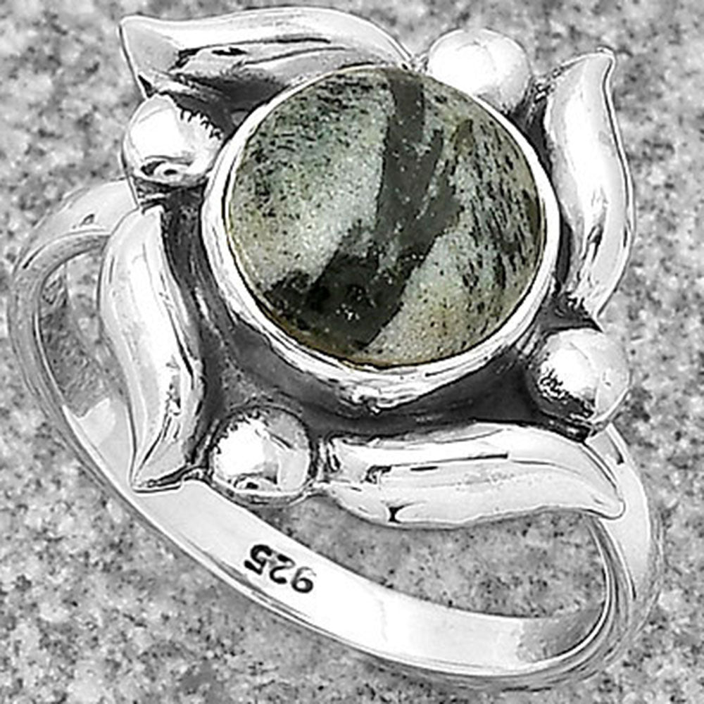 Natural Hornblende Ring size-8 R-1125 SDR183256