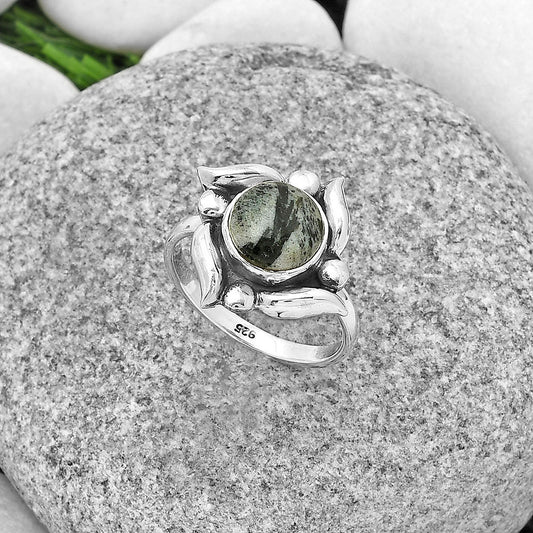 Natural Hornblende Ring size-8 R-1125 SDR183256