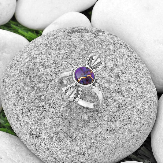 Copper Purple Turquoise - Arizona Ring size-7 R-1126 SDR183270