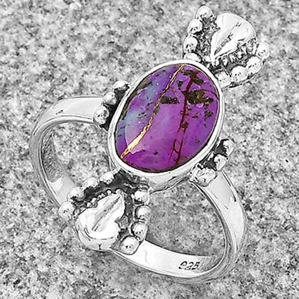 Copper Purple Turquoise - Arizona Ring size-7 R-1126 SDR183286