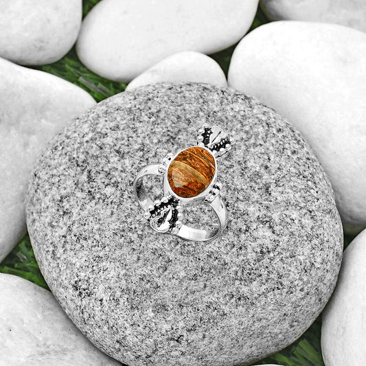 Coquina Fossil Jasper - India Ring size-7.5 R-1126 SDR183297
