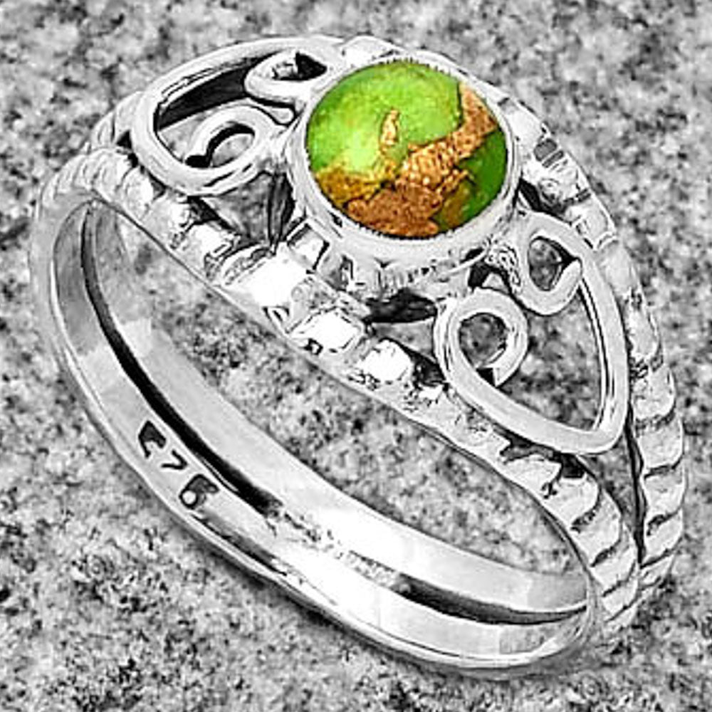 Copper Green Turquoise - Arizona Ring size-8.5 R-1143 SDR183390