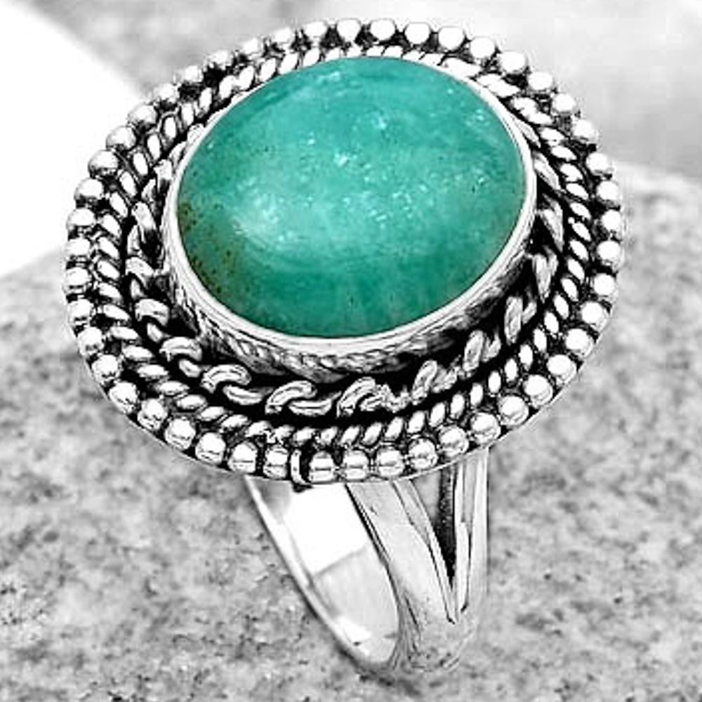 Natural Paraiba Amazonite Ring size-7.5 R-1447 SDR184071