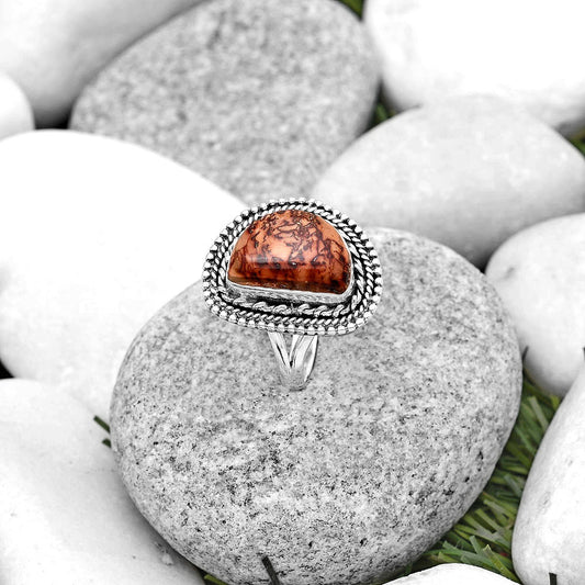 Natural Indian Paint Gemstone Ring size-7.5 R-1447 SDR184074