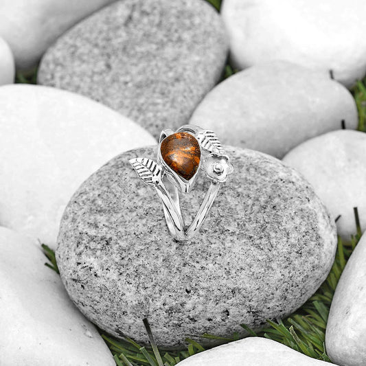 Natural Indian Blanket Jasper Ring size-8.5 R-1251 SDR184207