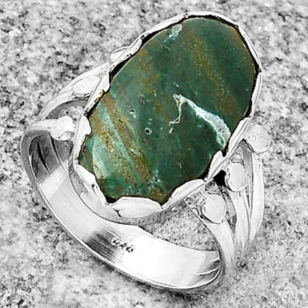 Natural Larsonite Jasper Ring size-8 R-1338 SDR184402