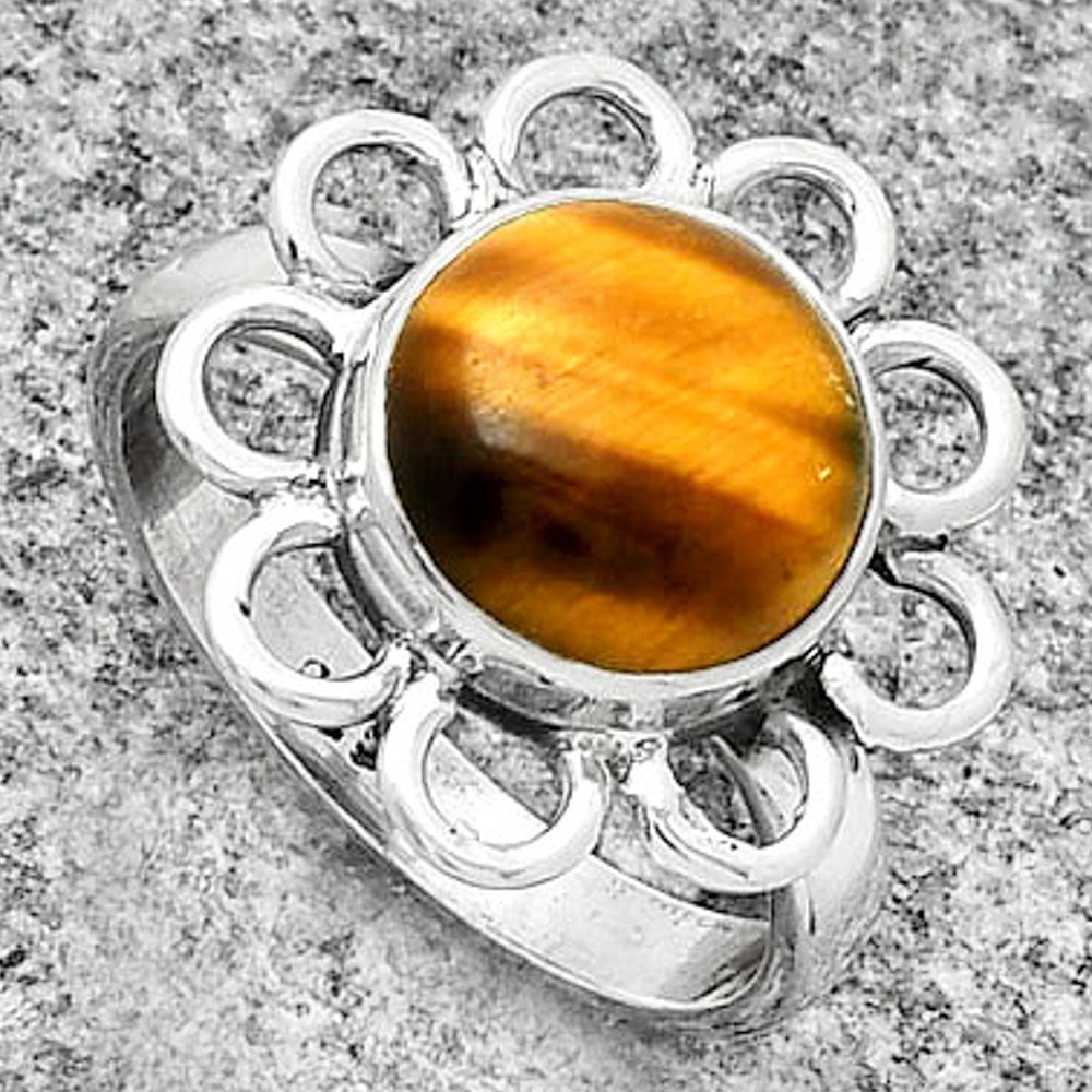Natural Tiger Eye - Africa Ring size-7.5 R-1527 SDR184436