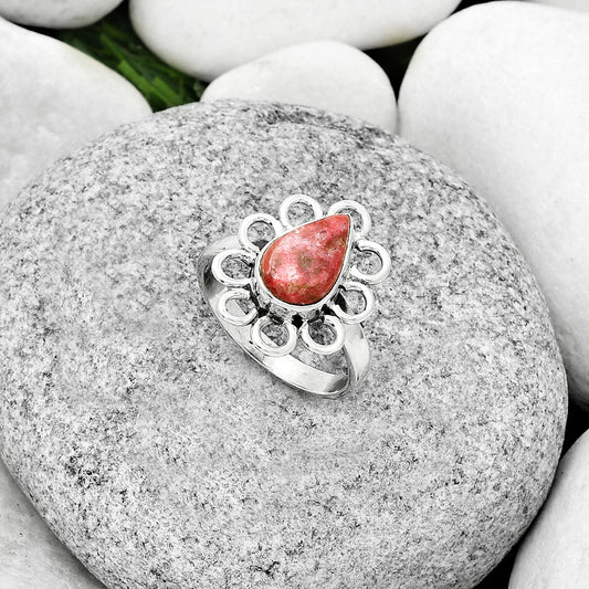 Natural Pink Thulite - Norway Ring size-8 R-1527 SDR184438