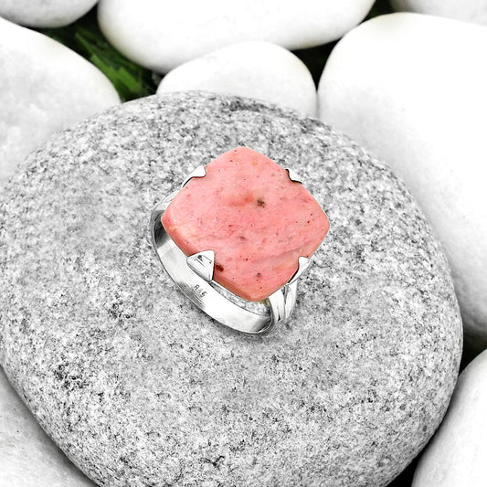Natural Pink Tulip Quartz Ring size-9 R-1305 SDR184518
