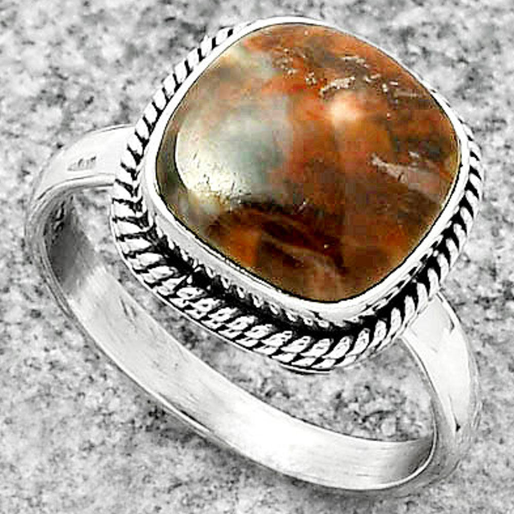 Natural Purple Cow Jasper Ring size-7.5 R-1009 SDR184558