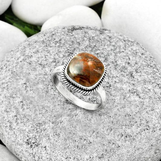 Natural Purple Cow Jasper Ring size-7.5 R-1009 SDR184558