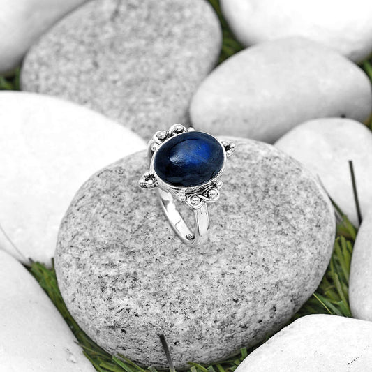 Blue Fire Labradorite - Madagascar Ring size-8 R-1118 SDR185053