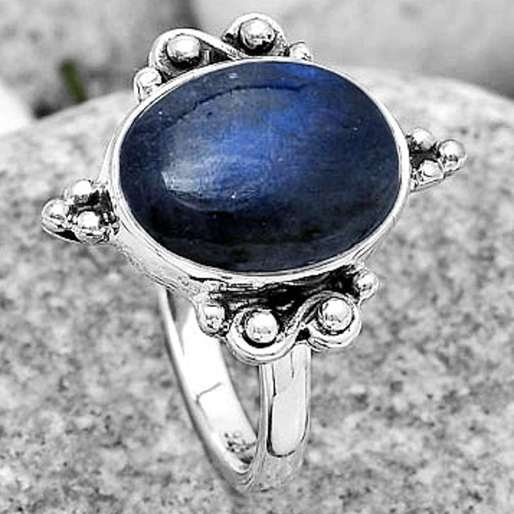 Blue Fire Labradorite - Madagascar Ring size-8 R-1118 SDR185069