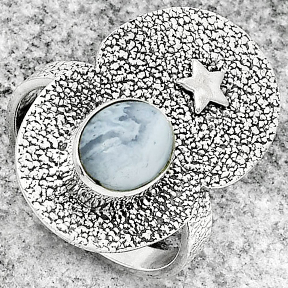 Star Blue Lace Agate South Africa Ring size-8 R-1290 SDR185474
