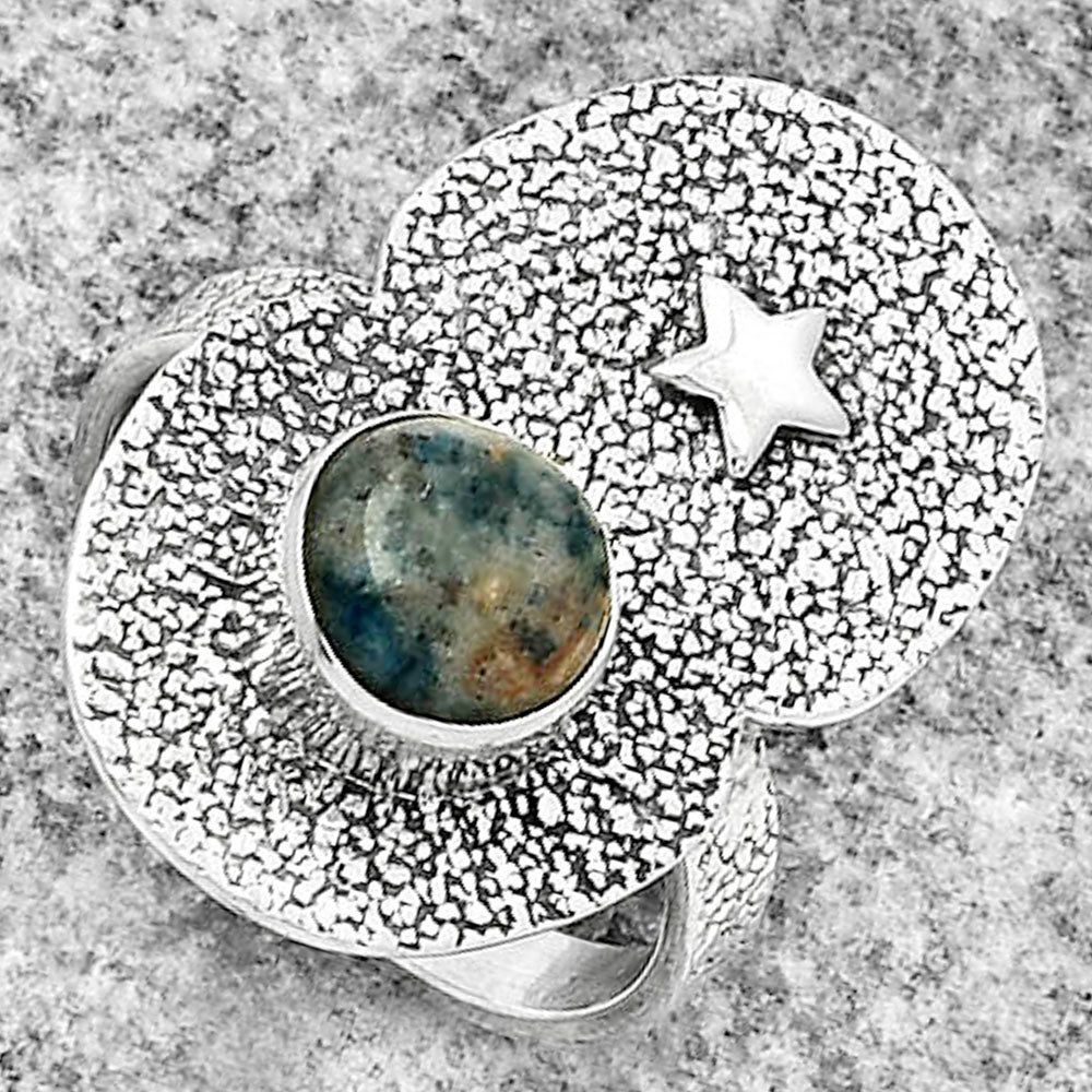 Star - Blue Scheelite - Turkey Ring size-7.5 R-1290 SDR185475