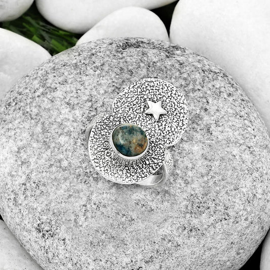 Star - Blue Scheelite - Turkey Ring size-7.5 R-1290 SDR185475