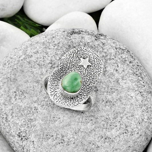 Star - Natural Utah Variscite Ring size-8 R-1290 SDR185484