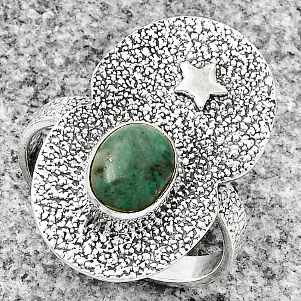 Star - Natural Larsonite Jasper Ring size-8.5 R-1290 SDR185493