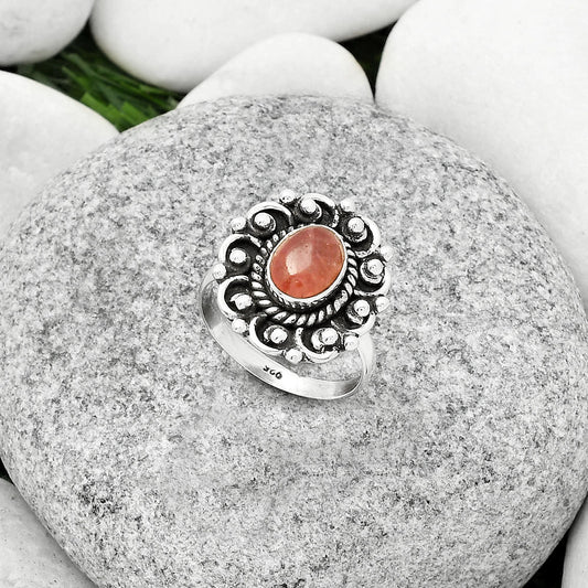 Natural Rhodochrosite Argentina Ring size-9 R-1563 SDR185498