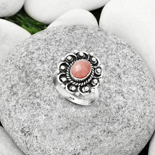 Natural Rhodochrosite Argentina Ring size-7 R-1563 SDR185506