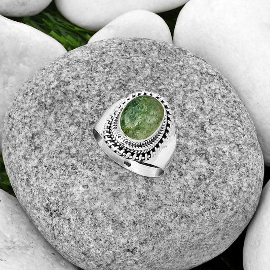 Natural Green Aventurine Ring size-9 R-1279 SDR185631