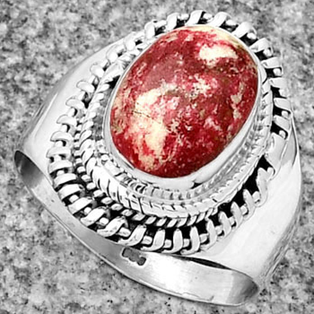 Natural Pink Thulite - Norway Ring size-7.5 R-1279 SDR185646