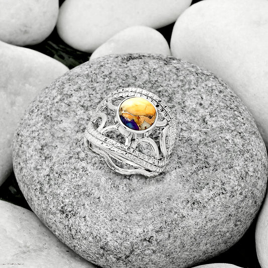 Spiny Oyster Turquoise - Arizona Ring size-8 R-1133 SDR185874