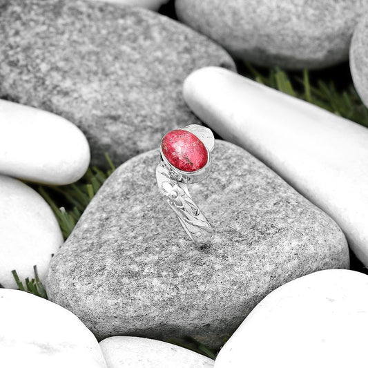 Natural Pink Thulite - Norway Ring size-8 R-1232 SDR186908