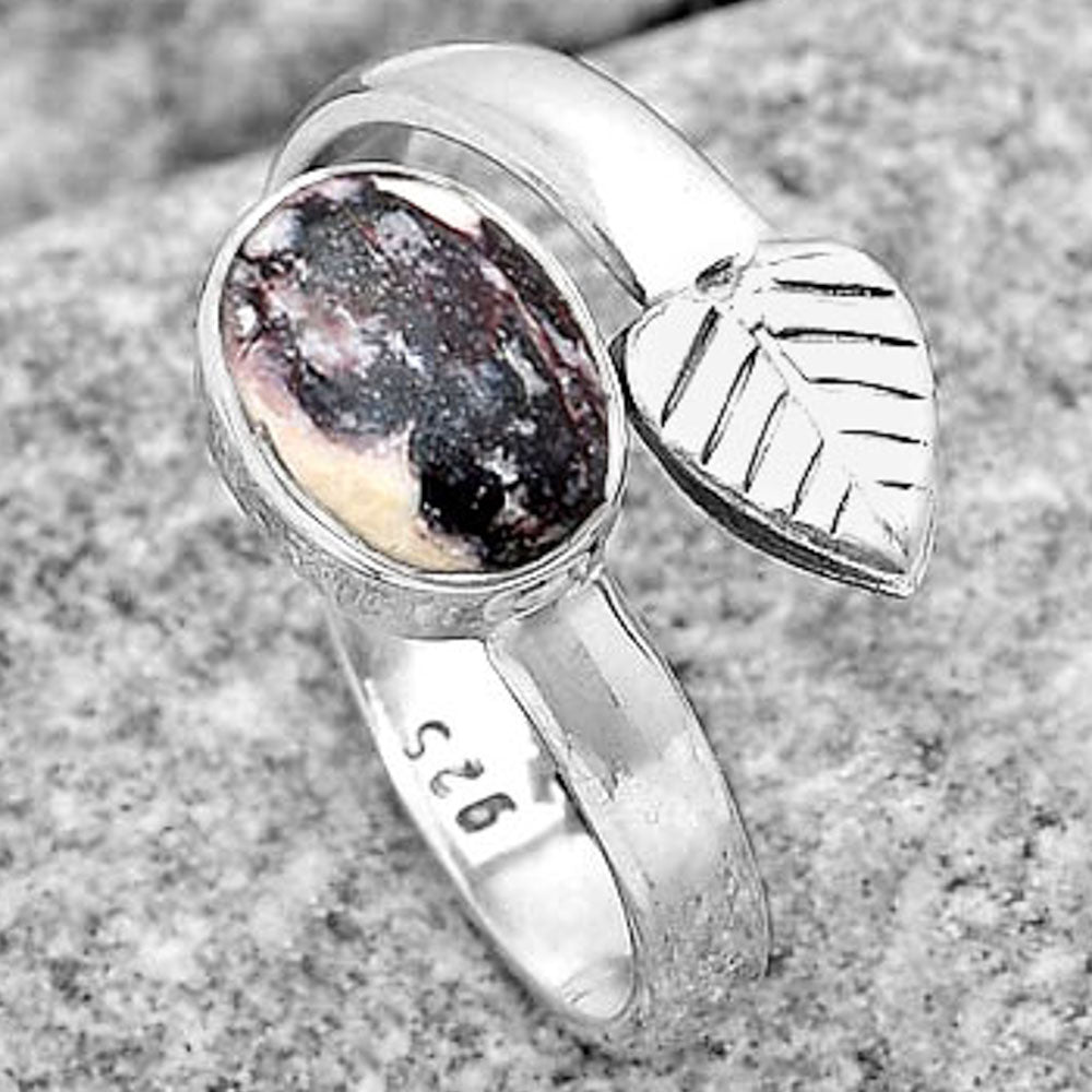 Adjustable - Indian Blanket Jasper Ring size-7.5 R-1440 SDR186972