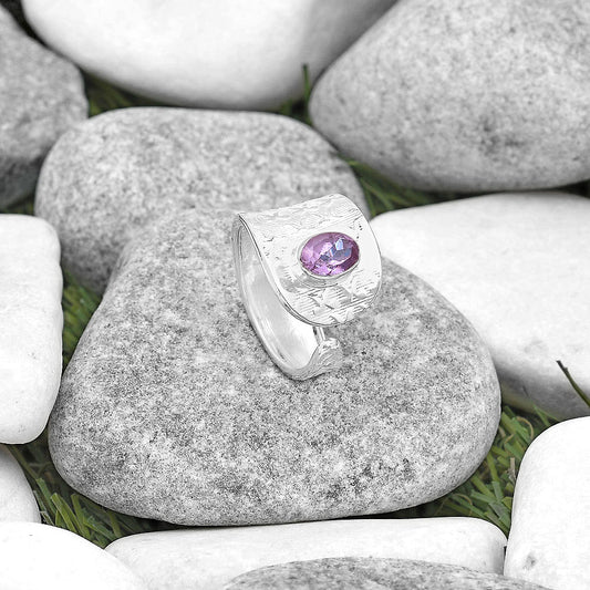 Adjustable - Amethyst - Brazil Ring size-7.5 R-1319 SDR187055
