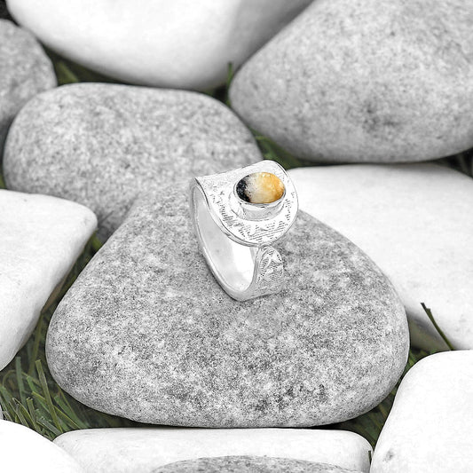 Adjustable - Indian Blanket Jasper Ring size-6 R-1319 SDR187077